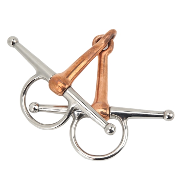 Häst Full Cheek Snaffle Rostfritt Stål Ring Snaffle Bett för Utomhus Hästtillbehör 125mm