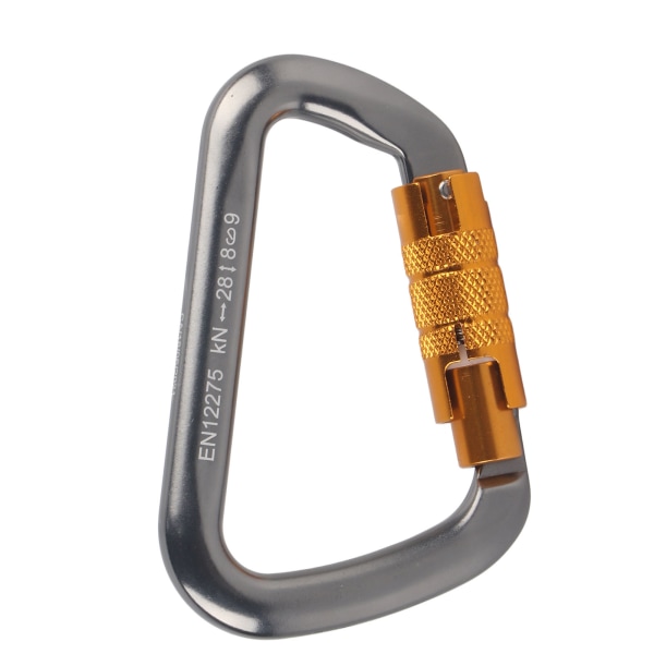Utomhus Bergsklättring Karabiner Klippklättring Huvudlås D-typ Automatisk Lås Säkerhetsspänne