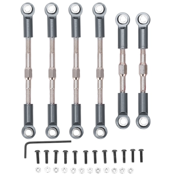 RC Metalltrekkstang Servo Lenke Linkages Tie Rod for WLtoys 144001 124018 124019 1/14 RC BilTitanium