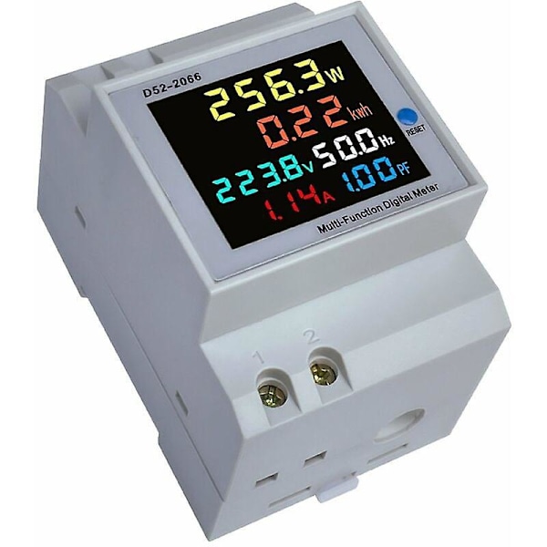 Energiförbrukningsindikator D52-2066 Enfashushålls smart wattimmätare Elektrisk skentyp multifunktionell wattimmätare LCD-display AC40-