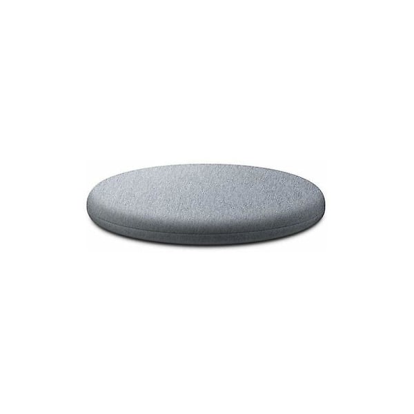 Memory Foam Rund Pute Komfortabel og Pustende Vaskbar Matte for Soverom (Lysegrå 30cm)
