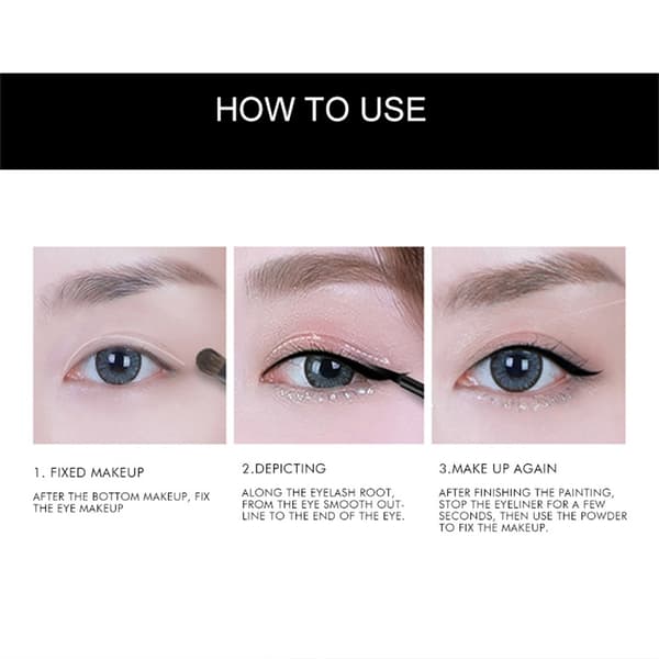 Söt form flytande eyelinerpenna långvarig vattentät ögonliner-makeup (grön)
