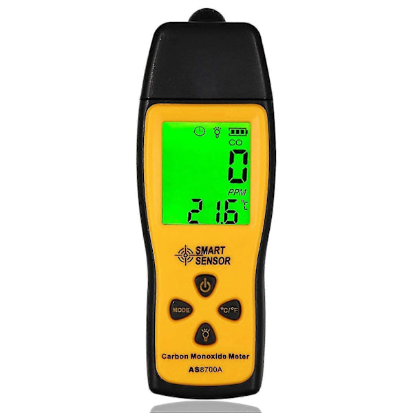 Kannettava hiilimonoksidimittari, 80 dB:n valo CO-vuototesteri, kannettava CO-ilmaisin, CO-kaasu