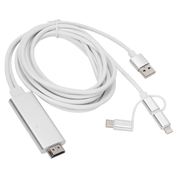 3-i-1 HDMI-adapter med Micro USB Type-C - Skærmkonverterings- og spejlingskabel