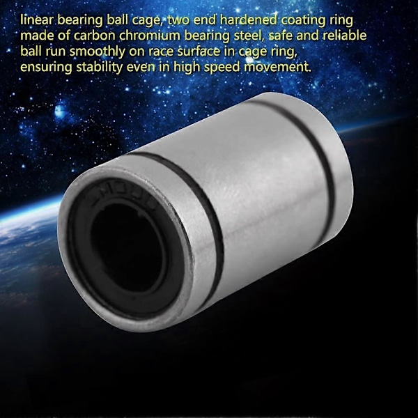 10 stk. LM8UU 8 mm lineær kugleleje dobbelt forseglet ring til stang 3D-printer CNC-dele