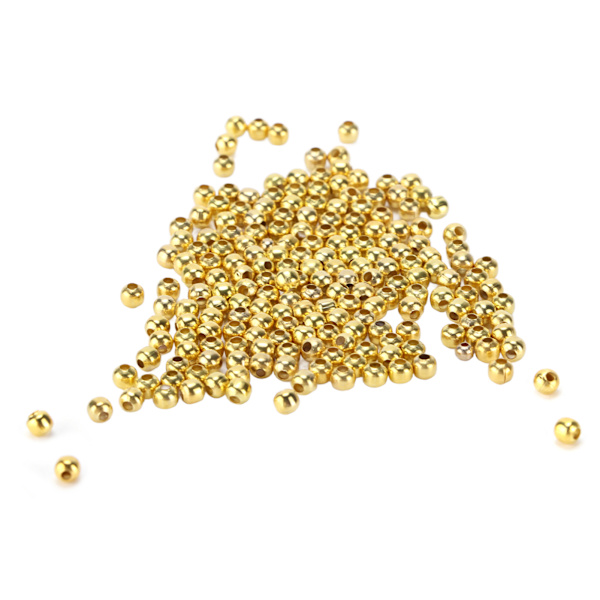 200 st smyckespärlor Enkla material Armband Halsband Tillbehör Partition Pärlor för DIY Smycken Imitation Guld