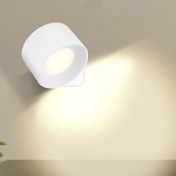 LED Vægskinne USB Opladning Berøringsstyring 3 Farvetemperaturer og 3 Lysstyrkeniveauer 360° Drejelig Natlampe til Soveværelse Stue Soveværelse Ha