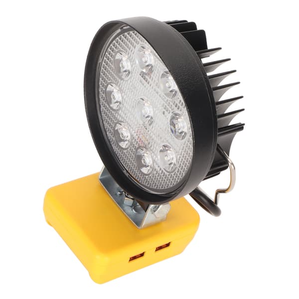 LED Arbejdslys 27W Rundt Justerbart To-Niveau Aluminiumhus Hurtig Varmeafledning til 18V til 20V Lithium Batterier