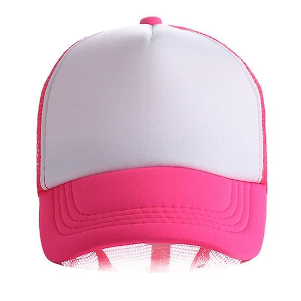 Baby Cap with Visor Baseball Cap Kids Rose Red  White