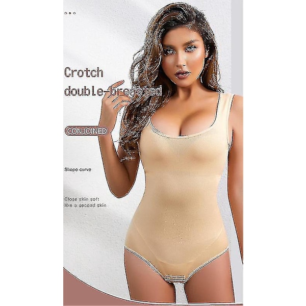 Midjespännare Bodysuit - Sömlös Helkroppsformare Jumpsuit för Kvinnor