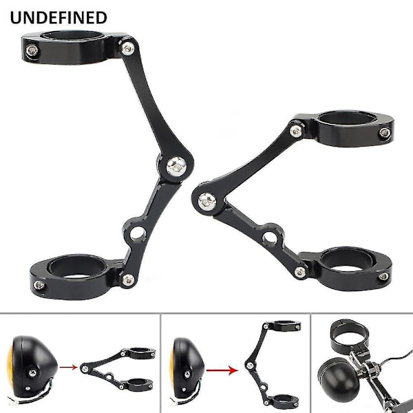 Universal Motorcykel Forlygte Montering Beslag Klemme til Harley Dyna Chopper Bobber - Passer til 37mm, 41mm, 49mm, 54mm Gaffelrør 39-41mm Krom