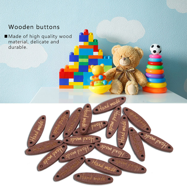 200 kpl soikeat puiset napit käsintehty etiketti 2 reikää puiset koristenapit tee-se-itse scrapbooking askartelu