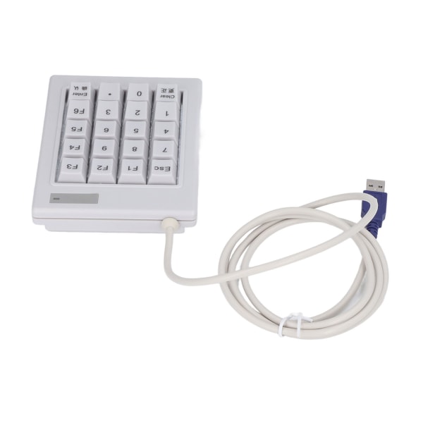 20 taster numerisk tastatur DC 5V lineær handlingsbryter USB-kablet mekanisk numerisk numerisk numerisk numerisk tastatur med antiskli matte for bærbare stasjonære PC-er