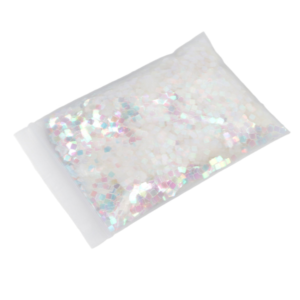 Nail Art Glitter Paljetter DIY Glossy Square Nail Paillette Flakes Dekorationer för julfest 1,8 oz