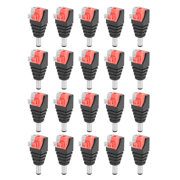 20 kpl 5,5x2,1 mm urospistoke painesovitin DC power