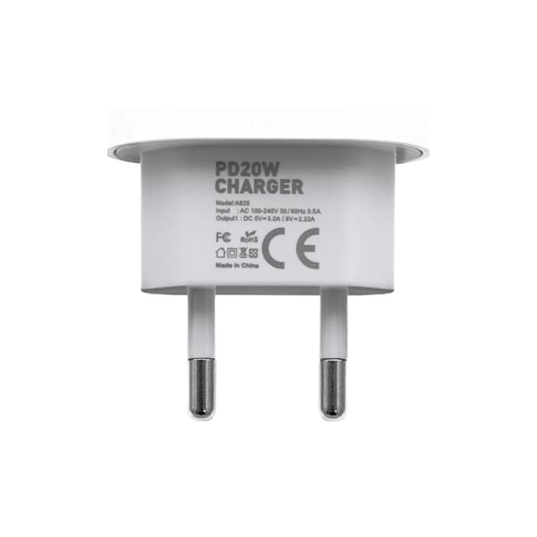 iPhone Laddare - Snabbladdare - Adapter + Kabel 20W USB-C Vit