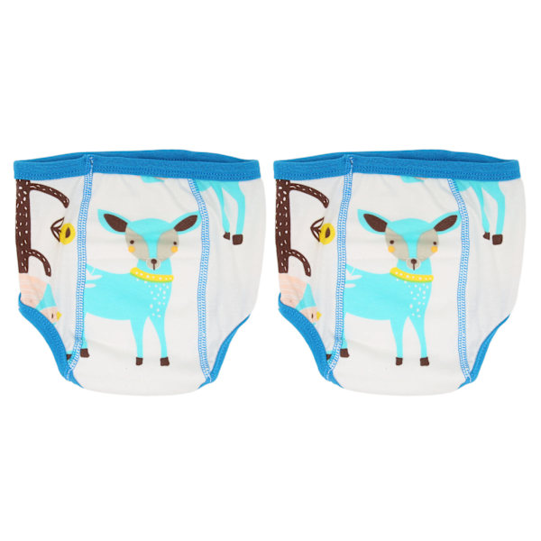 2pcs Baby Cotton Training Pants Washable Cute Cartoon Deer Pattern Infant Toddler Potty Training Underwear5T