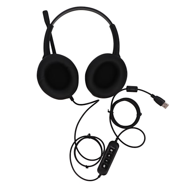PC-headset brusreducering volymjustering USB-dator spelhörlurar med mikrofon