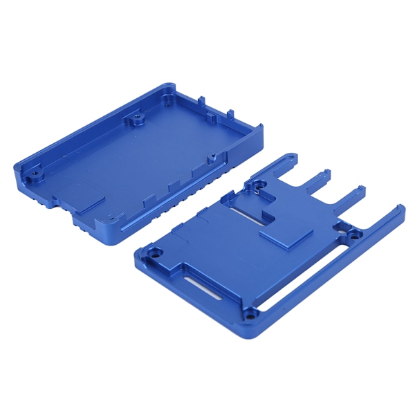 Aluminiumlegeringsskal til Raspberry Pi 4 Model B Passiv Køling Skal Computer TilbehørBlå
