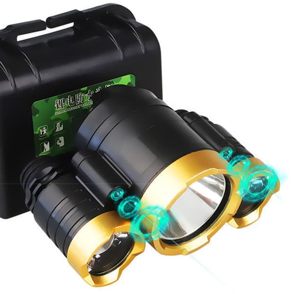 Hodelykt 5 LED Plast Høy Lysstyrke Oppladbar 4 Moduser 90° Justerbar Hodelykt med Lader