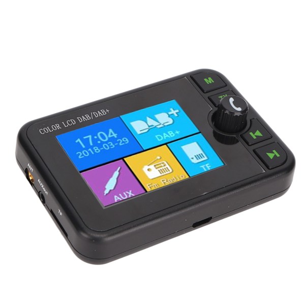 Bil Bluetooth Digital Modtager DAB DAB+ FM Bluetooth Håndfri 2,4 tommer Farve LCD Display 3,5 mm Jack Digital Bilradio