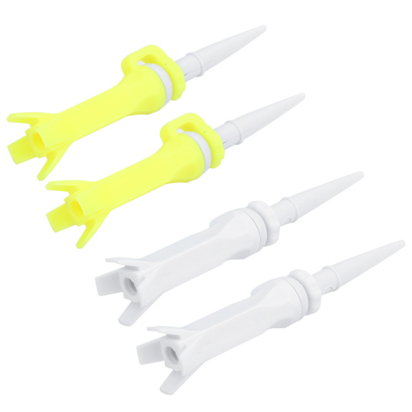4 stk. PU-plast 4-kløers golftees 180 graders roterende bolde, der spiller holder tilbehør