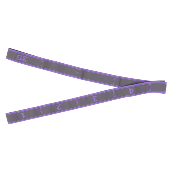 Yoga Stretch Strap Kvinder Fitness Høj Elastisk MultiLoop Trænings Elastik Bælte (Lilla Grå)