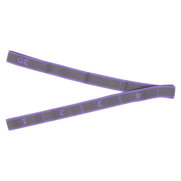 Yoga Stretch Strap Kvinnor Fitness Hög Elastisk MultiLoop Tränings Stretch Band Bälte (Lila Grå)