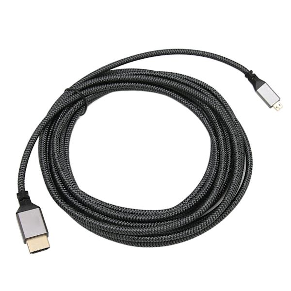 4K HD multimedia gränssnittskabel hane till hane 18Gbps höghastighets 4K 60Hz HD stickad Micro HD multimedia gränssnittsadapterkabel 5 meter
