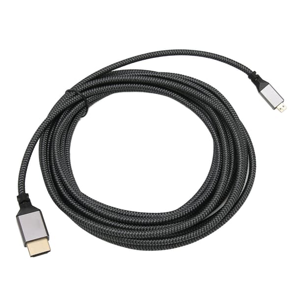 4K HD Multimedia Interface-kabel hane till hane 18 Gbps höghastighets 4K 60Hz HD stickad Micro HD Multimedia Interface-adapterkabel 5 meter