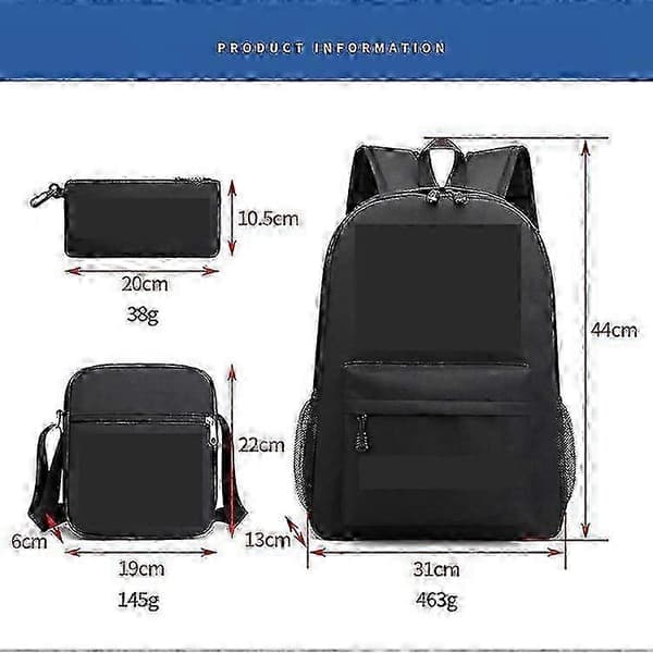 Jurassic World School Bag Backpack Pencil Case Shoulder Bag Three-piece Set - XN