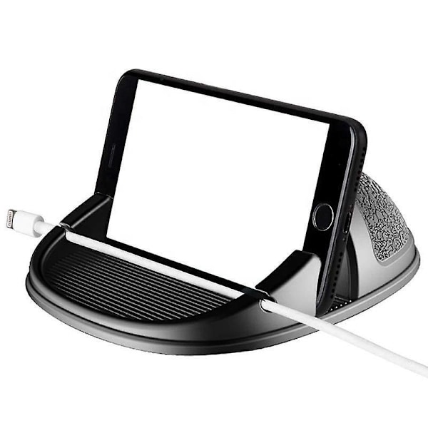 Silikonbiltelefonholder for dashbord - Sklisikker montering for iPhone, Samsung og Android-smarttelefoner