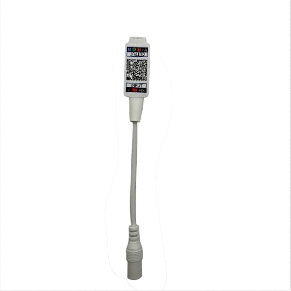 Mini Bluetooth RGB Kontroller DC 5V 12V 24V Musikk BT Smart App Strip Lys Kontroller for RGB LED Strip (Mini DC Bluetooth Hvit)