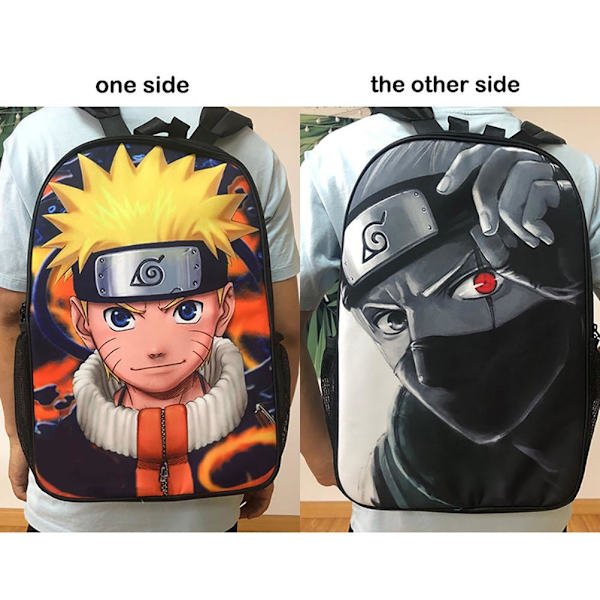 Anime Characters Rygsæk Rejsetasker Dobbeltsidet skoletaske Justerbar rygsæk Stilfuld letvægts bogtaske til udendørs vandring 16 tommer
