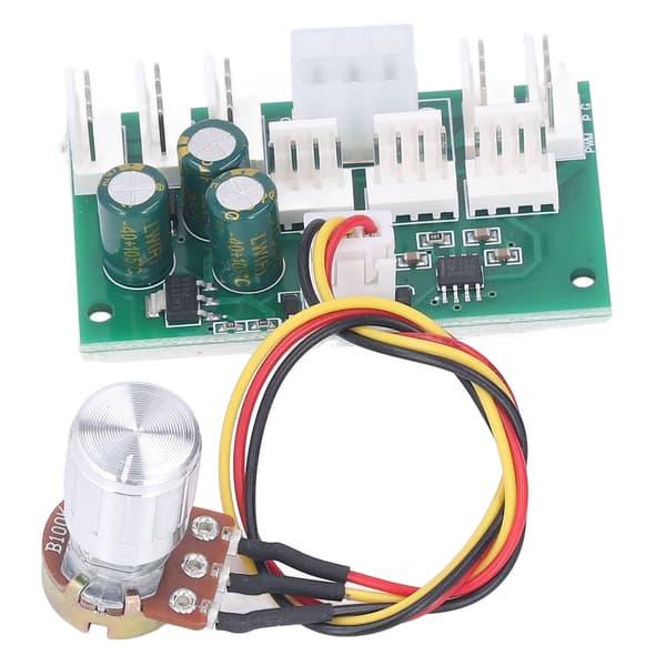 Kjøleviftehub PWM PC-kabinett 8-veis splitter hastighetskontrollmodul 4-pinners adapter 12V