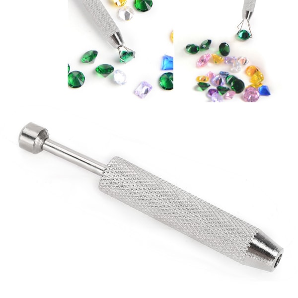 Smyckeshållare Plocka upp verktyg Diamond Gems Pincett Pincett Catcher Grabber med 4 klor (kort)