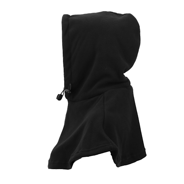 Cykelhuva Balaclava Sjal Mössa Utomhus Ridning Tjock Håll Varm Kalltålig Fleece(svart )