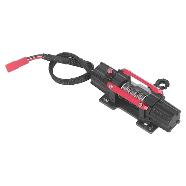 RC Vinsch Aluminiumlegering Elektrisk Dubbelmotor Simulerad Vinsch för Axial SCX10 90046 D90 1/10 RC Bil 6 till 8V Röd