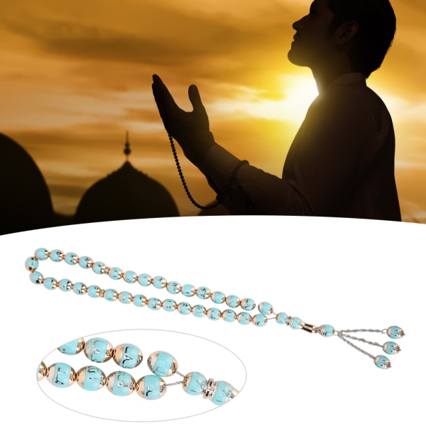 Red Resin Muslim Prayer Beads - Hengellisen palvonnan lisävaruste lake blue