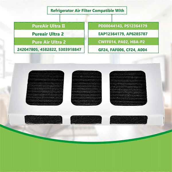 Til Paultra2 Køleskabs Luftfilter til Pureair Ultra 2
