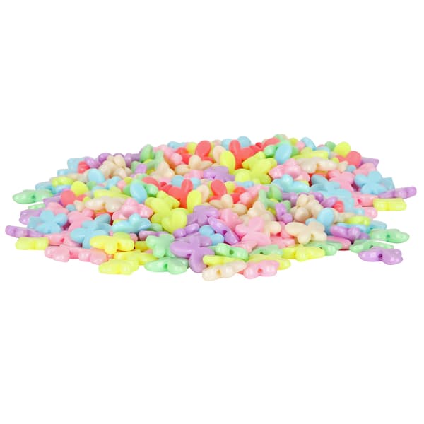 300 STK Sommerfugleformede Farverige Plastperler til DIY Tøjtilbehør Materialer