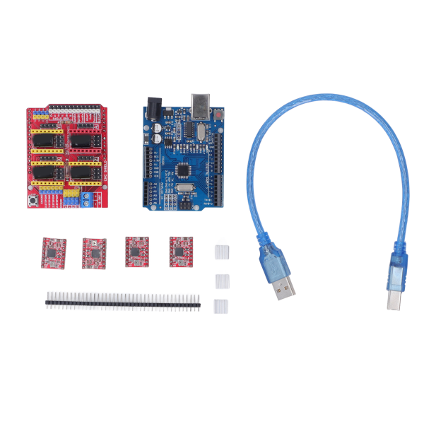 CNC-skjermkortutvidelseskortdriversett A4988 Steppermotordrift for 3D-skriver V3 V4 Graveringsdeler Tilbehør