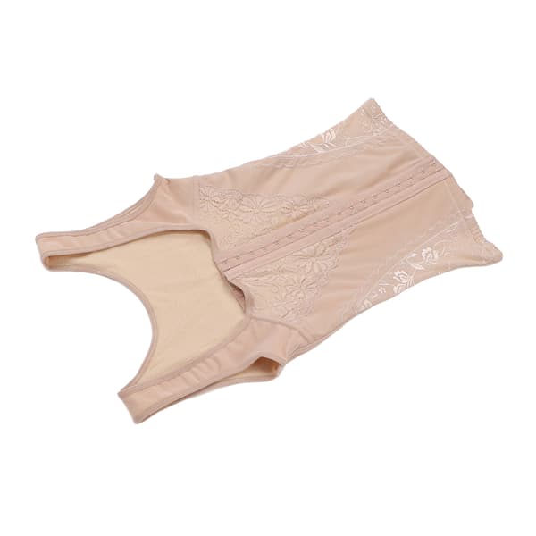 Korsett Bodyshaper för kvinnor Hög elastisk midja Bantande kroppsformande linne med frontknäppning (Khaki)XXL