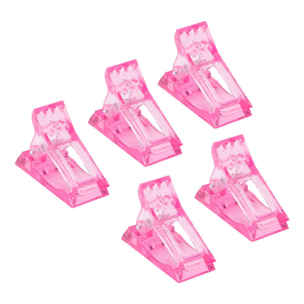 Professionelt akryl negleforlængelsesæt - 5 stk, bærbart og nemt at bruge, neglekunstværktøj i lyserød farve