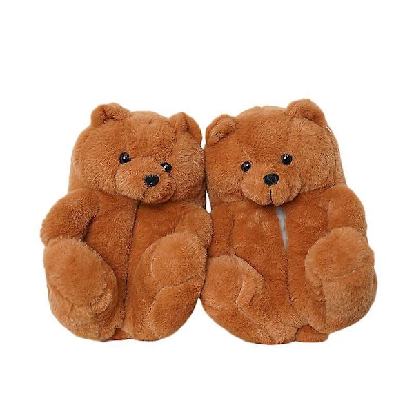Mukavat Naisten Teddykarhu-Tossut - Lämpimät ja Pehmeät Eläin-Kotitossut Talvelle