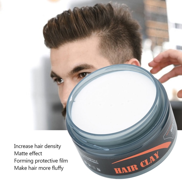 100 g hvit vintage matt hårleire Langvarig hårstyling Modelleringsgel-slam for menn 100 g