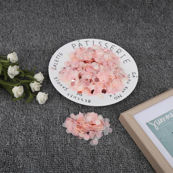 2 kpl käsin työnnettävää sekoitettua konfettia hää- ja syntymäpäiväjuhlien koristetarvikkeita, pinkki+beige