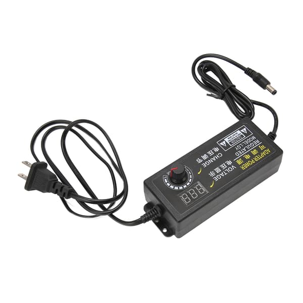 Justerbar strømforsyning DC3V til 12V variabel AC til DC-omformer for vannpumpevifte US-plugg 100 til 240V