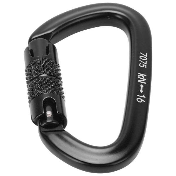Aluminium Auto Locking Klättring Karabiner Klipp Twist Lock DRing Klippkrok för Vandring (Svart Nr 9 Auto Locking Karabiner)