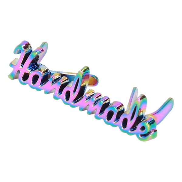 Håndlavede etiketter Farverigt design Retro stil Fint håndværk Utsøgt eksteriør DIY taskeetiket